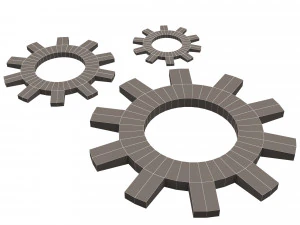 설정 아이콘 3D 모델