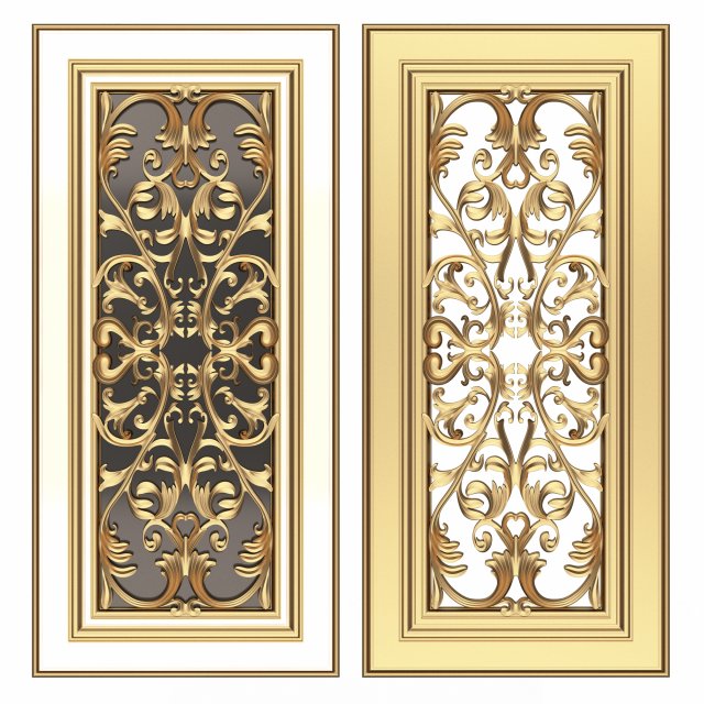 Carved Door Classic 07 3D 模型 .c4d .max .obj .3ds .fbx .stl .blend 