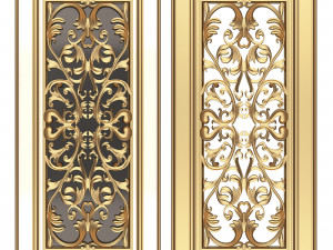 Carved Door Classic 07 3D Model