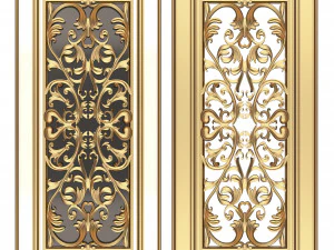 Geschnitzte T&uuml;r Classic 07 3D Modell