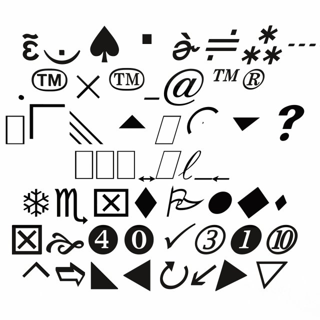 Symbols Pack 01 3D Model .c4d .max .obj .3ds .fbx .stl .blend 