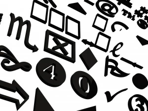 Pacote de S&iacute;mbolos 01 Modelo 3D