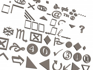 Symbols Pack 01 3D Model
