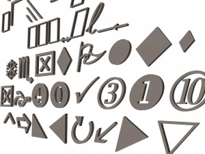 Symbols Pack 01 3D Model