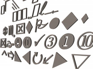 Pacote de S&iacute;mbolos 01 Modelo 3D