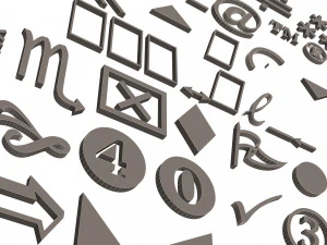 Pacote de S&iacute;mbolos 01 Modelo 3D