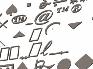 Symbols Pack 01 3D Model