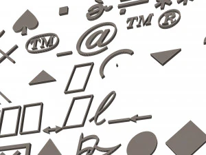 Pacote de S&iacute;mbolos 01 Modelo 3D