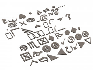 Symbols Pack 01 3D Model