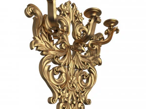 Classic Wall Chandelier 03 3D Model
