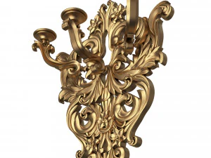 Classic Wall Chandelier 03 3D Model