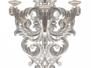 Classic Wall Chandelier 03 3D Модель