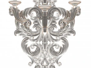 Classic Wall Chandelier 03 3D Model
