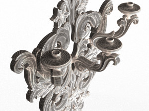 Classic Wall Chandelier 03 3D Модель