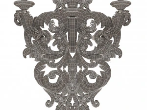 Classic Wall Chandelier 03 3D Model