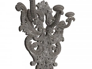 Classic Wall Chandelier 03 3D Model