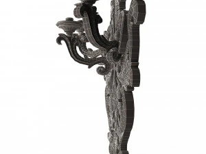 Classic Wall Chandelier 03 3D Model
