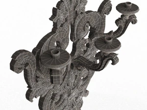 Classic Wall Chandelier 03 3D Model