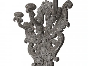 Classic Wall Chandelier 03 3D Model