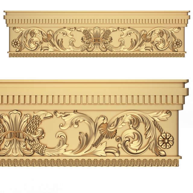 Cornice Decoration Molding 03 3Dモデル .c4d .max .obj .3ds .fbx .stl .blend 