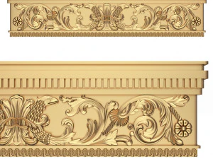 Gesims-Dekorationsleiste 03 3D Modell