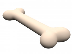 Dog Bone Cartoon Modello 3D