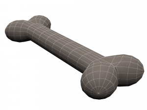 Dog Bone Cartoon Modello 3D