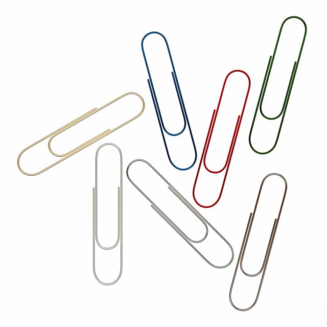 Paper Clip Collection 3D Model .c4d .max .obj .3ds .fbx .stl .blend 