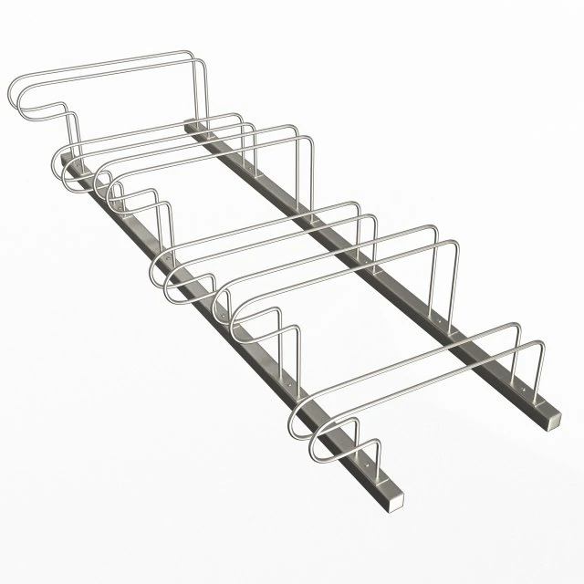 Bike Rack Street Station 3D Model .c4d .max .obj .3ds .fbx .stl .blend