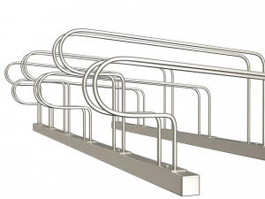 Bike Rack Street Station 3D Model