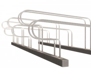Bike Rack Street Station 3D Model
