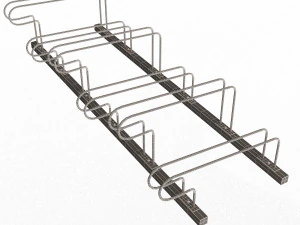 Bike Rack Street Station 3D Model
