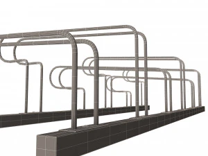 Bike Rack Street Station 3D Model