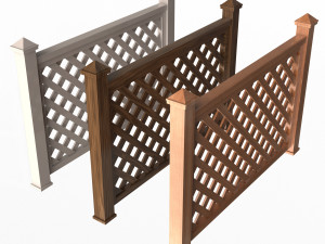 Wooden Fence 02 3D मॉडल