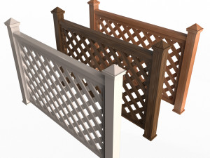 Wooden Fence 02 3D Модель