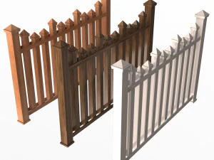 Cerca de Madeira 01 Modelo 3D