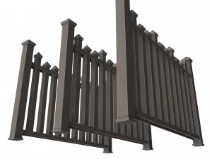 Wooden Fence 01 3D Model
