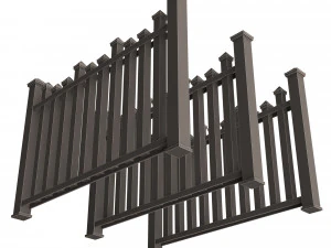 Wooden Fence 01 3D Model