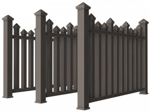 Wooden Fence 01 3D Модель