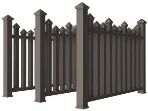 Wooden Fence 01 3D Model