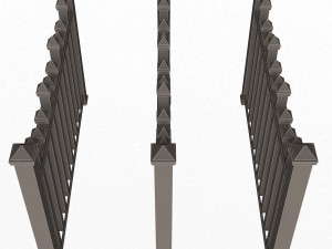 Wooden Fence 01 3D Модель