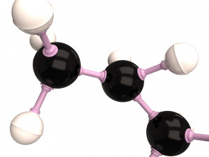 Propane Molecule 3D Model