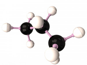 Propane Molecule 3D Model
