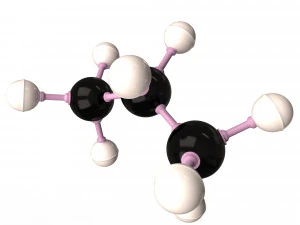 Propane Molecule 3D Model