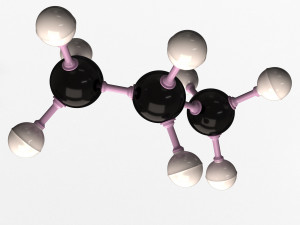 Propane Molecule 3D Model