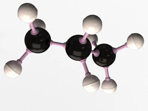 Propane Molecule 3D Model