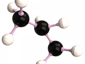 Propane Molecule 3D Model