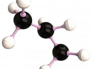 Propane Molecule 3D Model