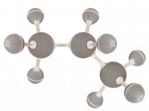 Propane Molecule 3D Model