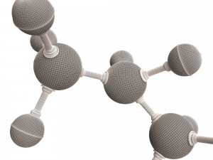 Propane Molecule 3D Model